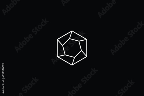 Blockchain Logo Template. Technology Vector Design. Cryptocurrency Illustration. Outstanding professional elegant trendy awesome artistic black and white color blockchain icon logo.