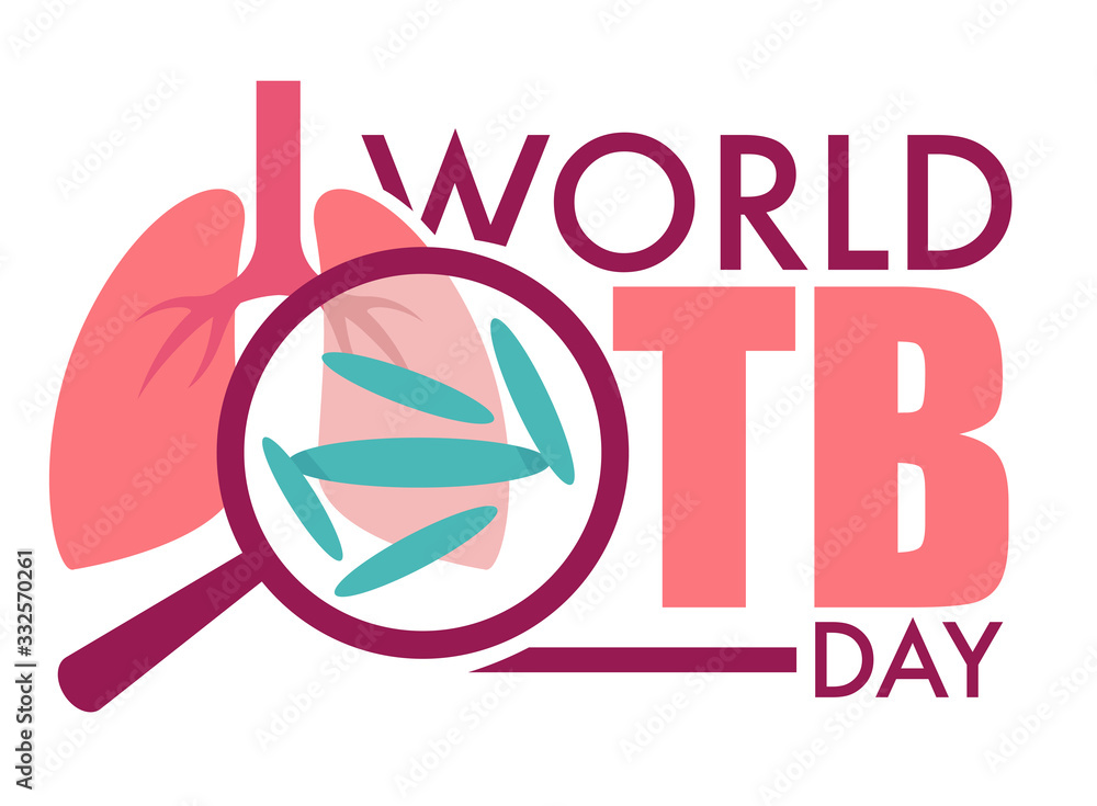 World tuberculosis day isolated icon, infected lungs