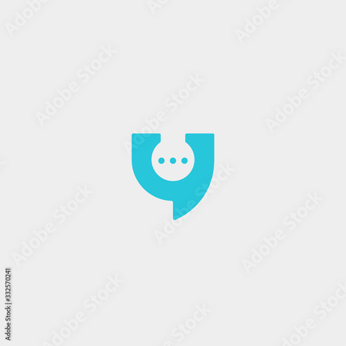 Letter Y Chat Logo Design Template Vector