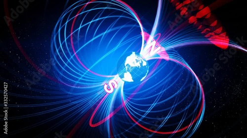 Wallpaper Mural  Magnetic Earth background is perfect for any type of news or information presentation. The background features a stylish and clean layout with subtle movements and animations. Torontodigital.ca