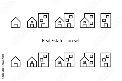 Real estate icon set, icon vector