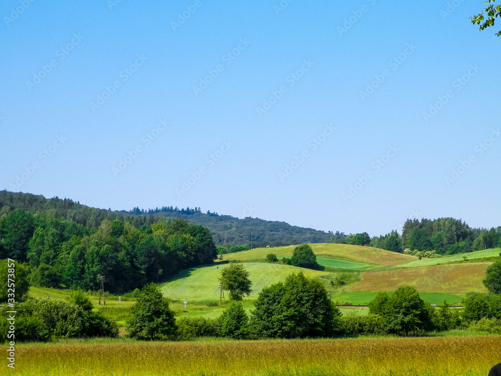 Hills, fields and meadows - beautiful landscape of Wiezyca. Hills, fields and meadows - beautiful landscape of Wiezyca.