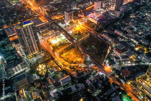 Bangkok Aerial view, above Ekkamai district in Thailand © pierrick