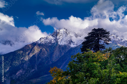 Majestic Himalaya seen from Kalpa Himachal Pradesh India