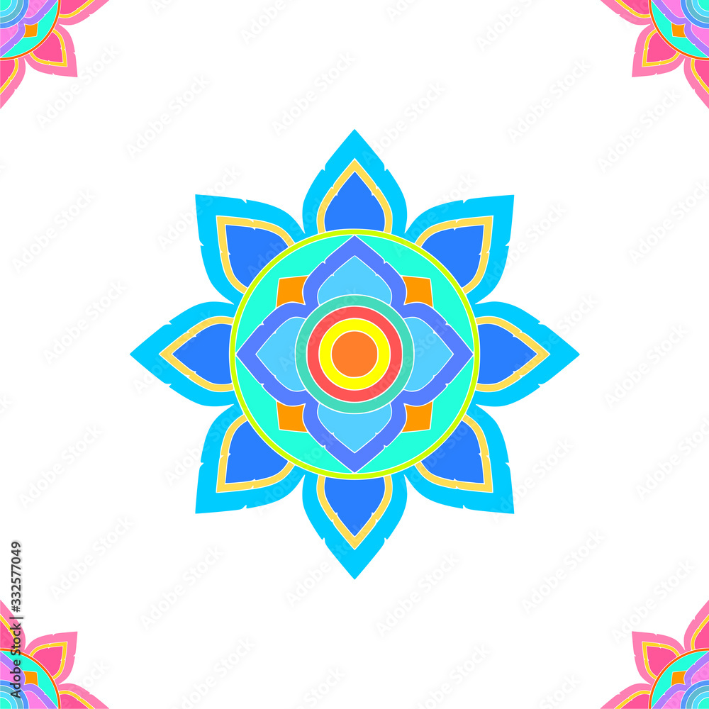 flower abstract background seamless pattern with colorful thai pattern flower abstract background seamless pattern with colorful thai pattern