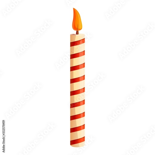 Holiday candle icon. Cartoon of holiday candle vector icon for web design isolated on white background
