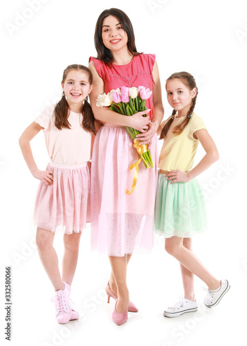 Woman and her little daught...