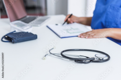 Professional medical doctor in the hospital. Healthcare and medical concept.