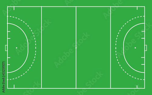 Hockey field . Top view