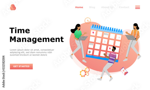 Time Management Vector Illustration Concept, Suitable for web landing page, ui,  mobile app, editorial design, flyer, banner, and other related occasion
