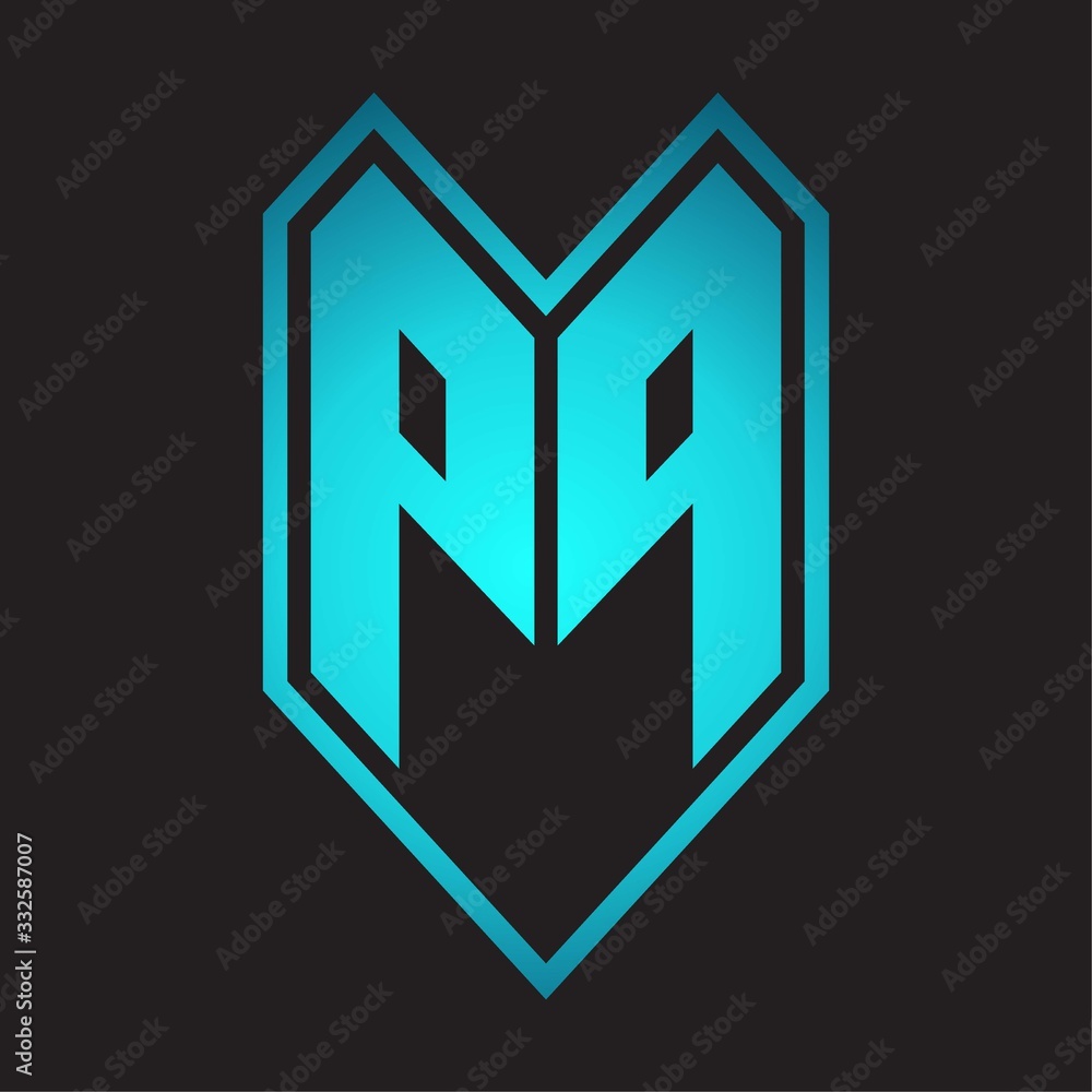 PP Logo monogram with emblem line style isolated on blue gradient colors PP Logo monogram with emblem line style isolated on blue gradient colors