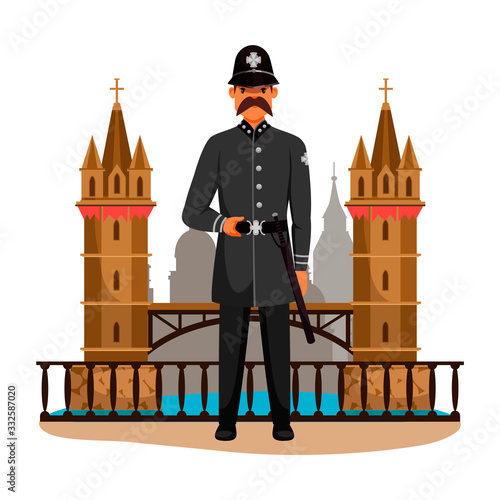 Guard man queens patrol soldier and big ban tower