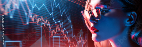 Tableau sur toile changes in financial indicators