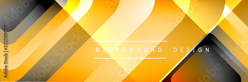 Round squares shapes composition geometric abstract background. Vector Illustration © antishock