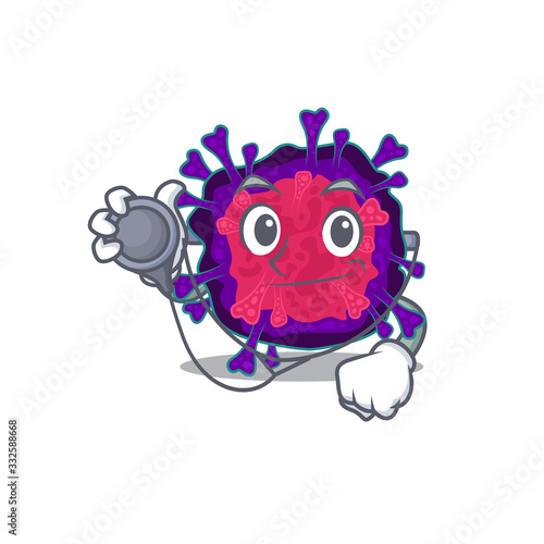 An elegant nyctacovirus in a Doctor Cartoon character with tools photo