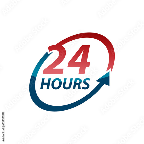 The 24 hours icon design image