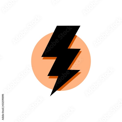 Free Download Simple Lightning icon isolated on white background - GFXLoad