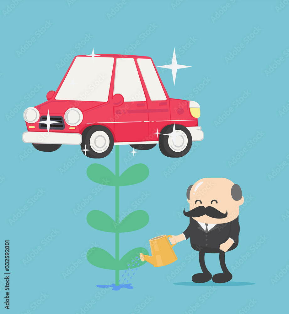 Senior businessman who can make huge profits from investments Can buy things he wants and cars Senior businessman who can make huge profits from investments Can buy things he wants and cars