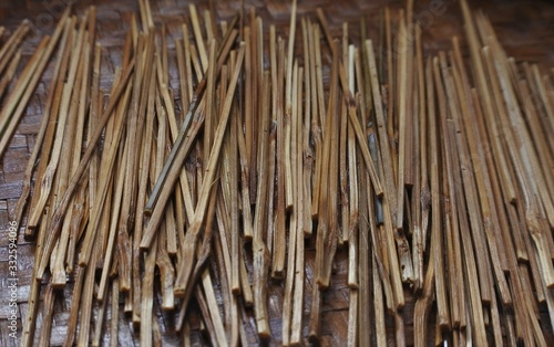 pile of sticks lined as background
