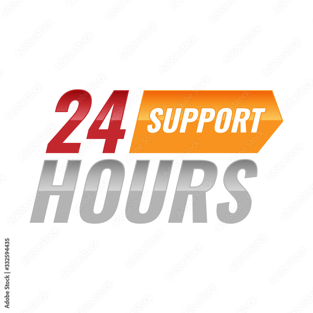 The 24 hours icon vector design The 24 hours icon vector design