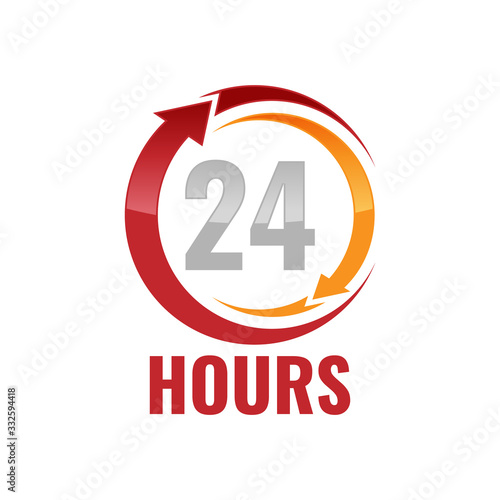 The 24 hours icon vector design