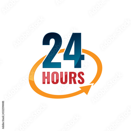 The 24 hours icon vector design