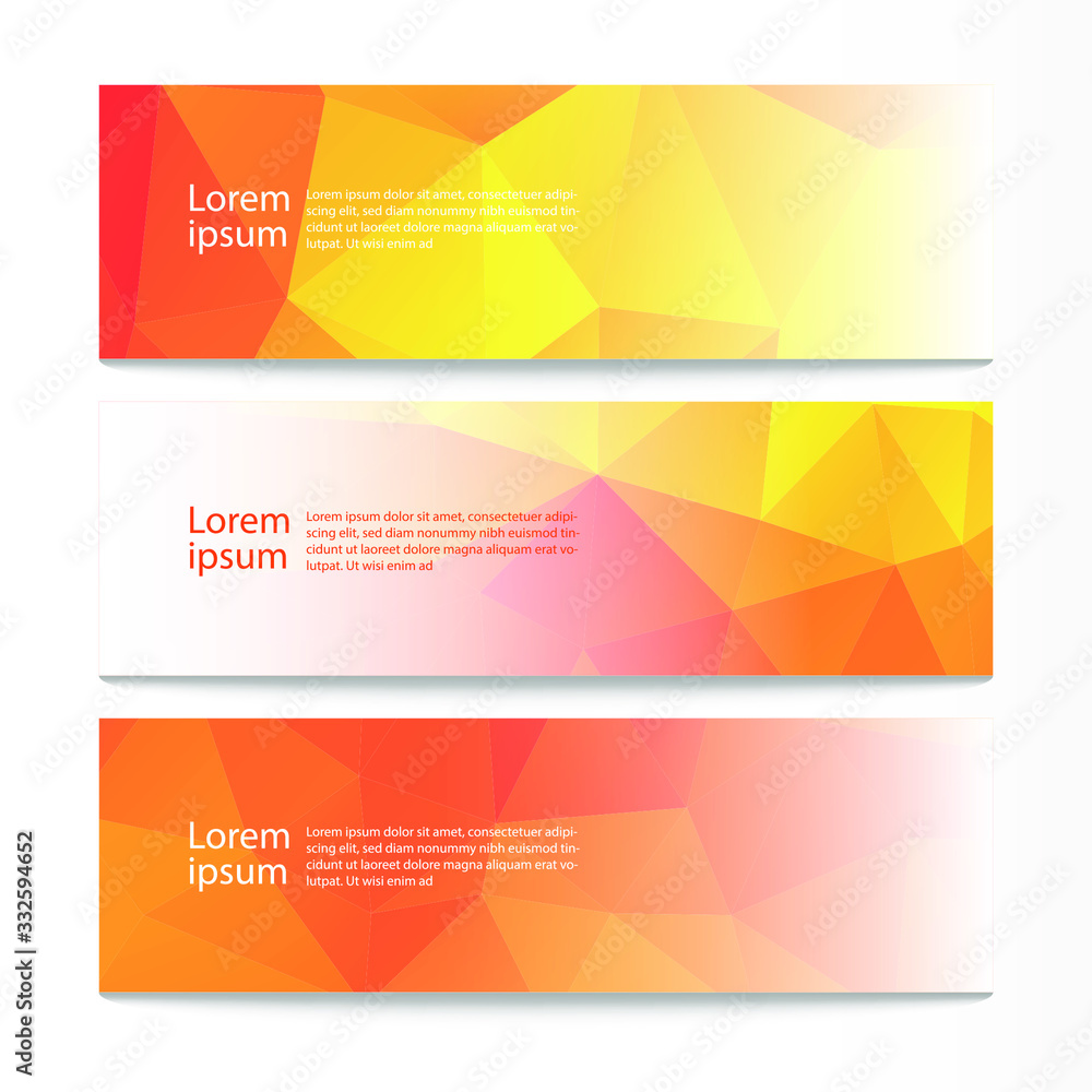 Naklejka premium set of abstract banners