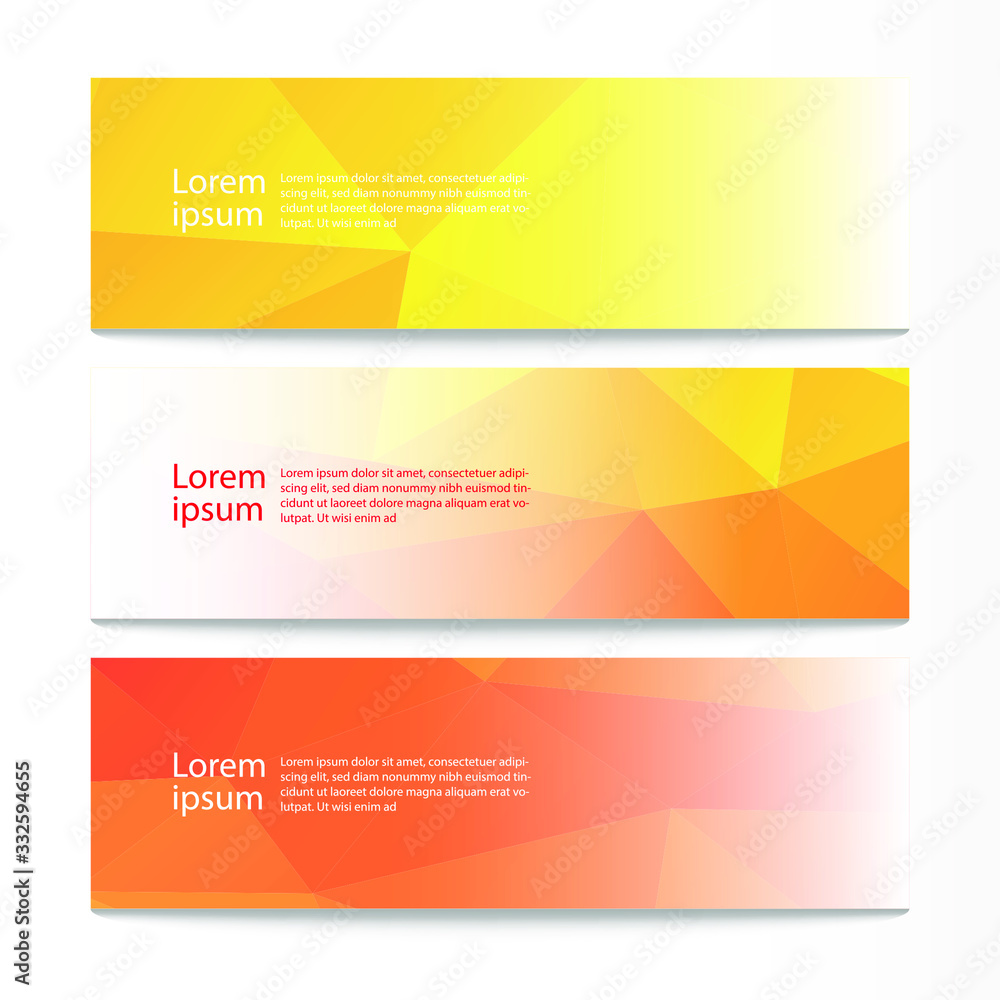 Fototapeta premium set of abstract banners