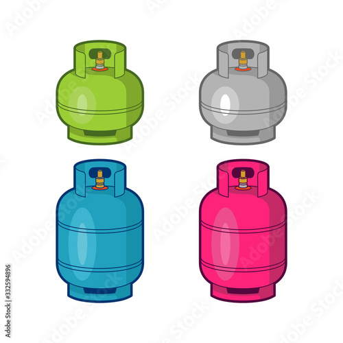 Gas cylinders Illustrations template vector