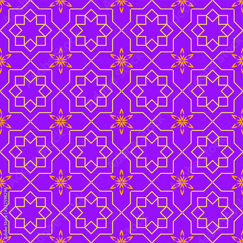 Seamless tiles on a purple background. Background wallpaper in Retro, for design Book Cover, Poster, 