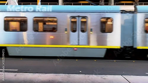Train arriving at the station