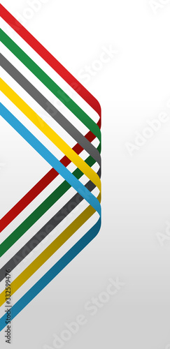 Folding ribbon vector illustration