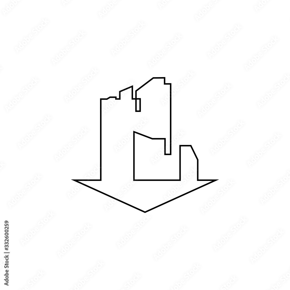 Modern City skyline . city silhouette. vector illustration in flat design Modern City skyline . city silhouette. vector illustration in flat design