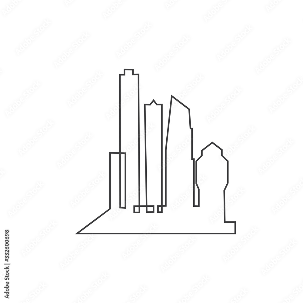 Modern City skyline . city silhouette. vector illustration in flat design Modern City skyline . city silhouette. vector illustration in flat design