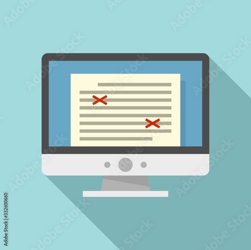 Storytelling computer editor icon. Flat illustration of storytelling computer editor vector icon for web design