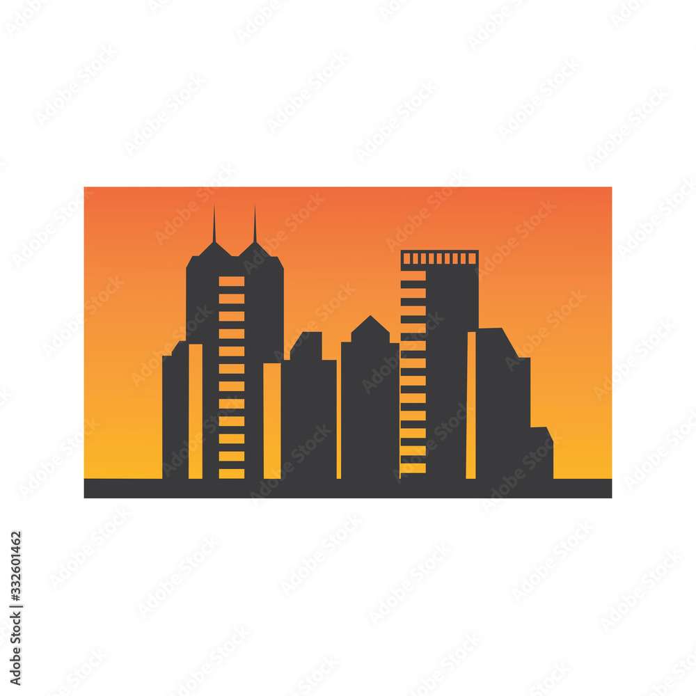 Modern City skyline . city silhouette. vector illustration in flat design Modern City skyline . city silhouette. vector illustration in flat design