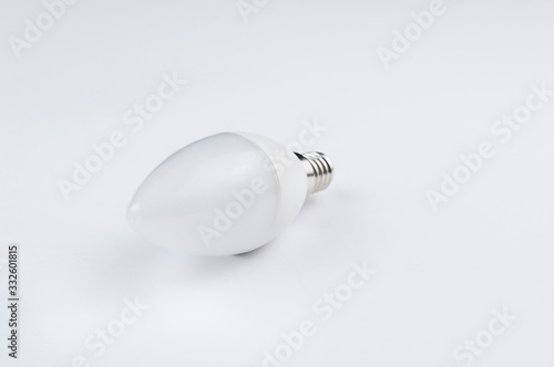 Bulb isolated on white background.Led light.Copy space