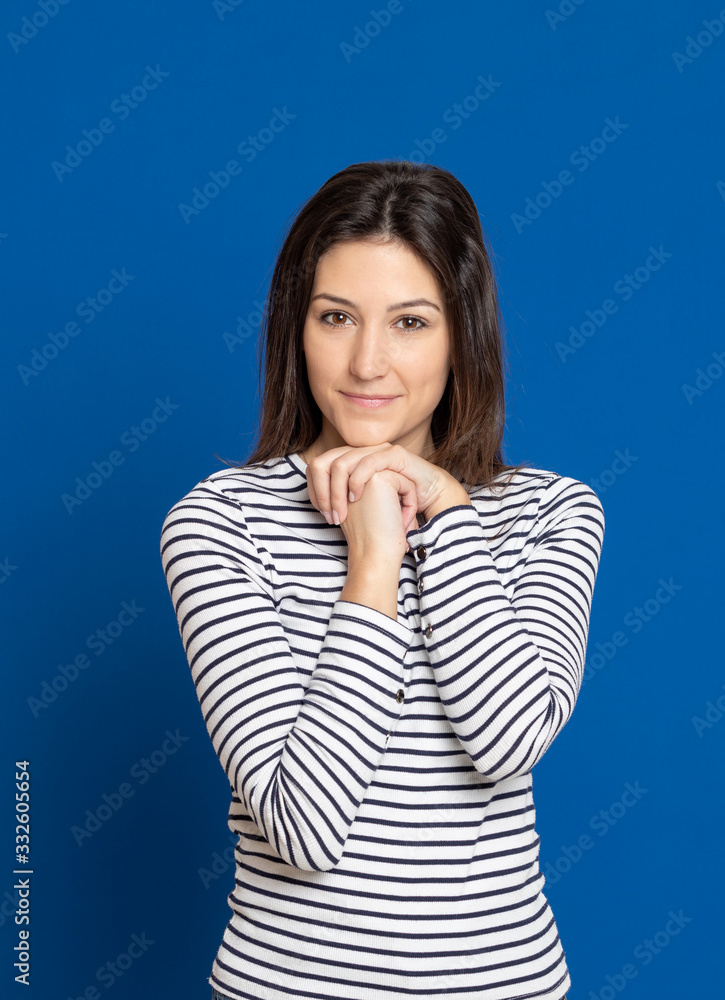 Attractive brunette girl in studio Attractive brunette girl in studio