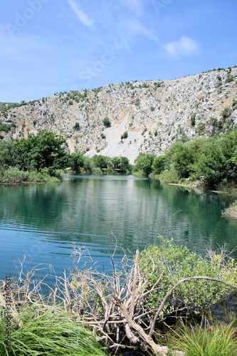 lovely lake in the valley of the Krupa river  Croatia