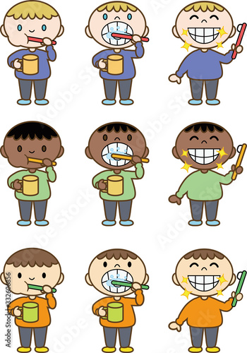  Children in the world who are good at brushing teeth　歯磨きを上手にする世界の子ども