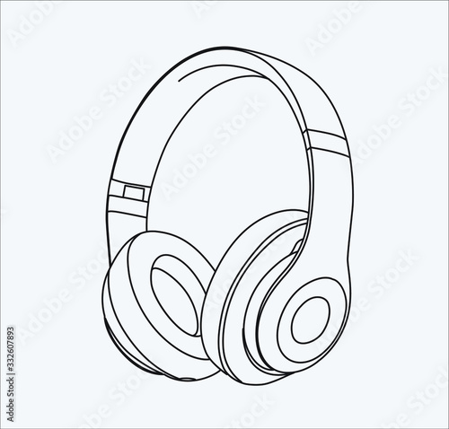 headphone in vector eps 10
