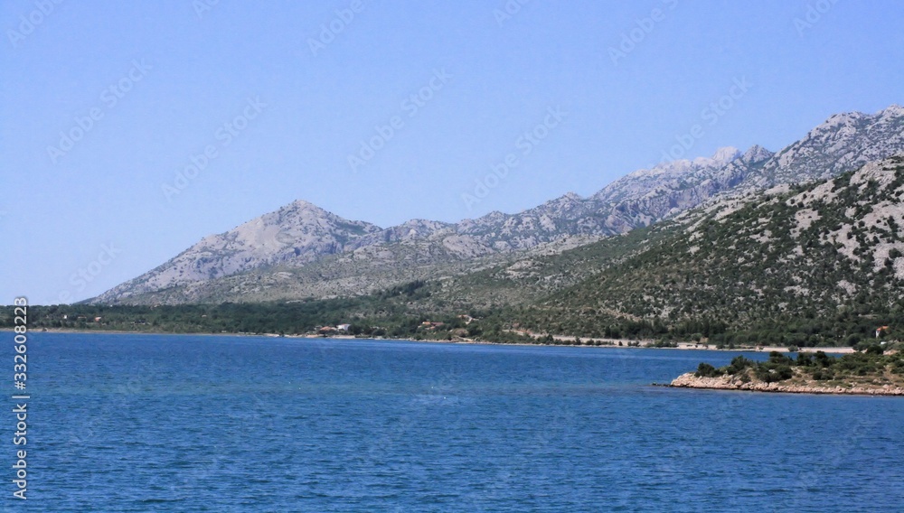 view on the  coastline in the Kvarner region, Croatia 