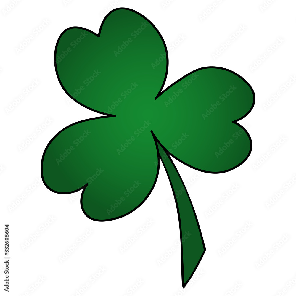 Clover. Trefoil. The white clover leaf is the symbol of Ireland. Colored vector illustration. Isolated background. Three sheets. Saint Patrick Day. Green plant. Cartoon style. Idea for web design. Clover. Trefoil. The white clover leaf is the symbol of Ireland. Colored vector illustration. Isolated background. Three sheets. Saint Patrick Day. Green plant. Cartoon style. Idea for web design.