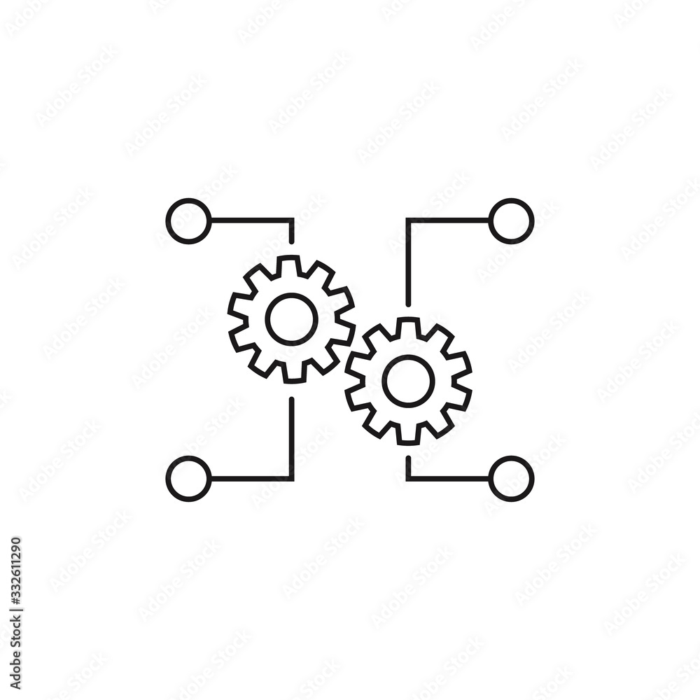Outsourcing chalk icon. Vector Outsourcing chalk icon. Vector