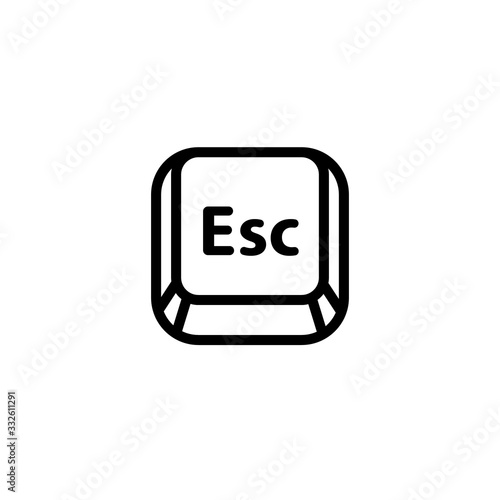 Esc key icon. Vector