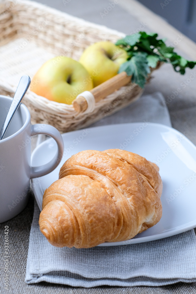croissant, tea dessert, cake, sweet, breakfast croissant, tea dessert, cake, sweet, breakfast