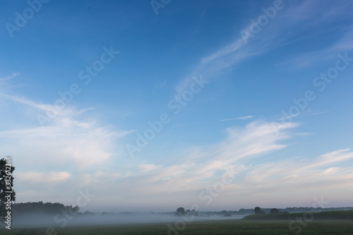 Brandenburg  Landschaftsaufnahmen am Morgen mit Drohne