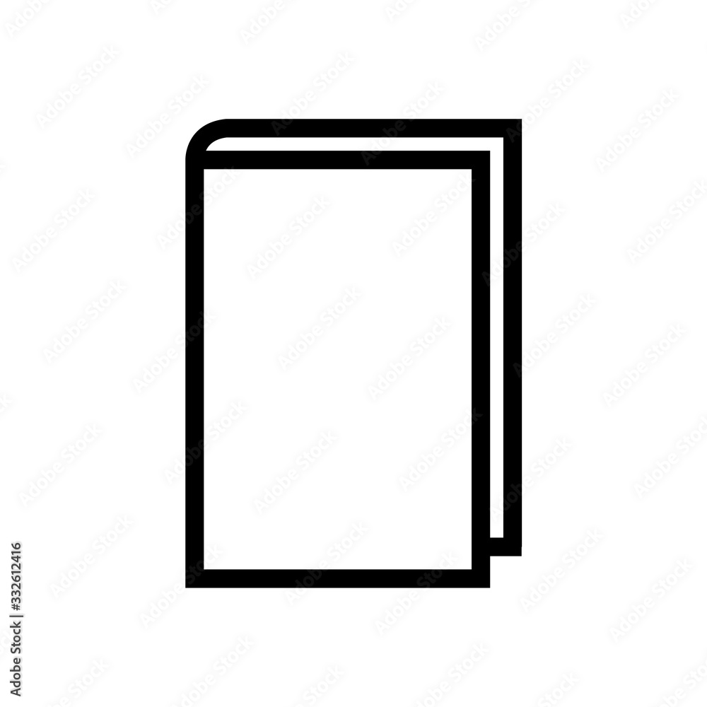 Book line icon, logo isolated on white background Book line icon, logo isolated on white background