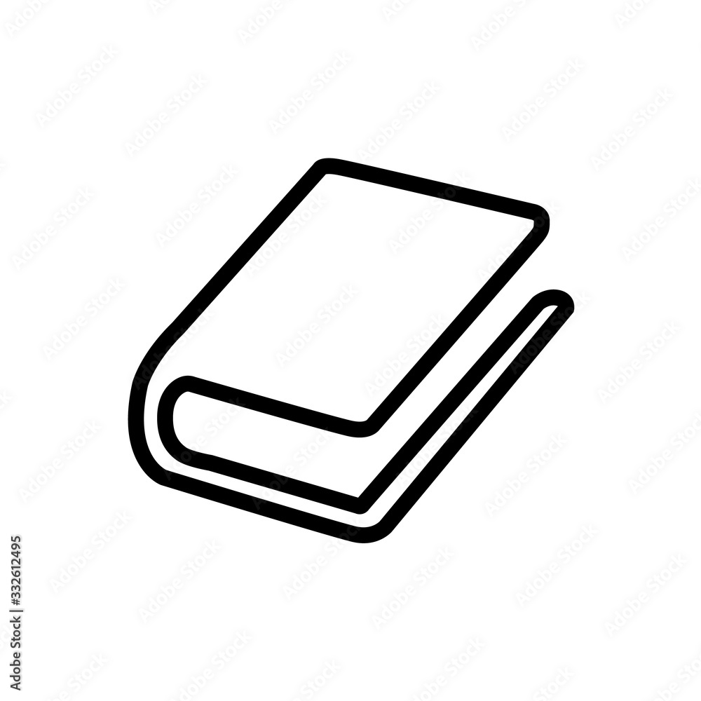 Book line icon, logo isolated on white background Book line icon, logo isolated on white background