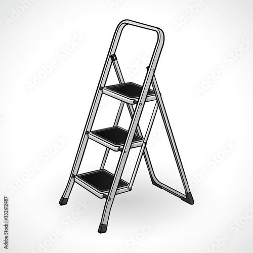Vector step ladder isolated design